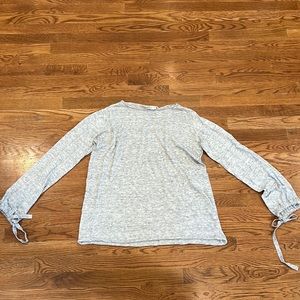 Zara grey sweater with tie sleeves small